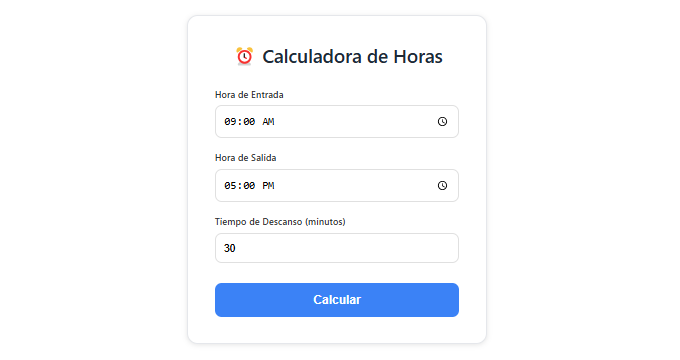 calculadora de horas online