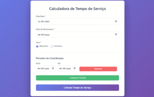 Calculadora de tempo de servico - gratuita, precisa e online