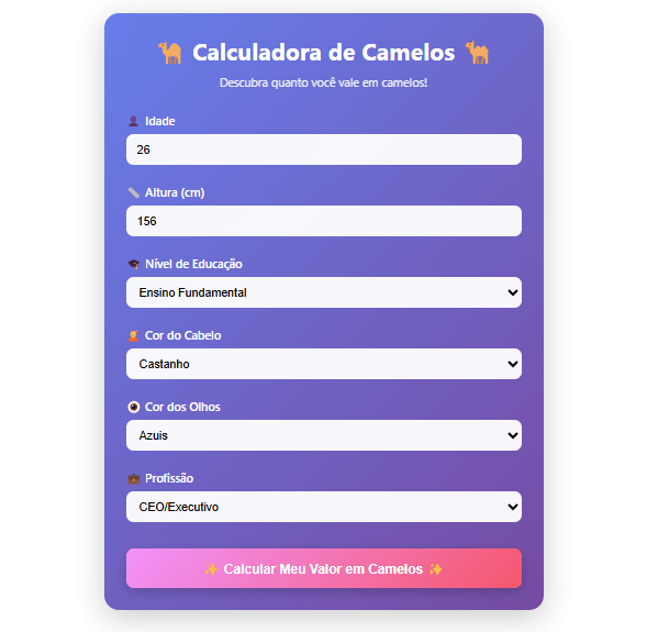 Calculadora De Camelos