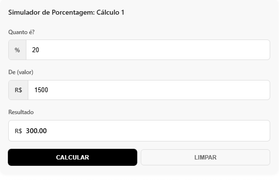 Calcular porcentagem