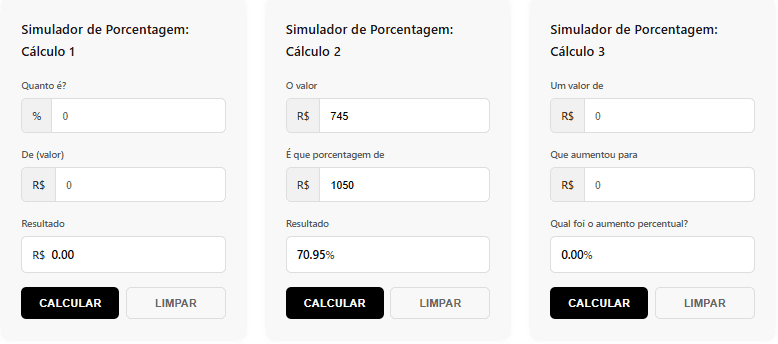 Calcular porcentagem