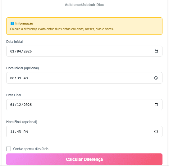 calculadora de prazos